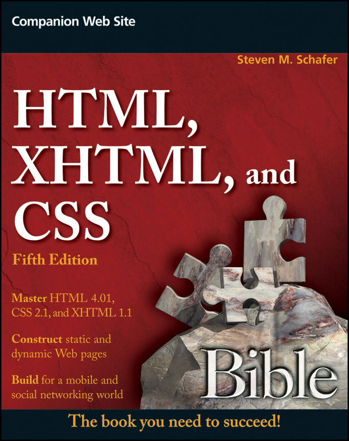 Книга  HTML, XHTML, and CSS Bible созданная Steven Schafer M. может относится к жанру зарубежная компьютерная литература, программирование. Стоимость электронной книги HTML, XHTML, and CSS Bible с идентификатором 43495133 составляет 3498.23 руб.