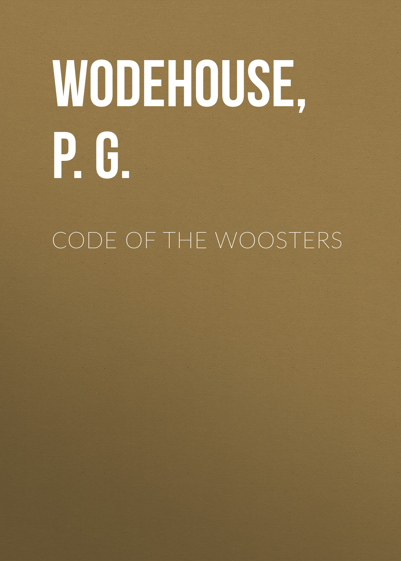

Code of the Woosters