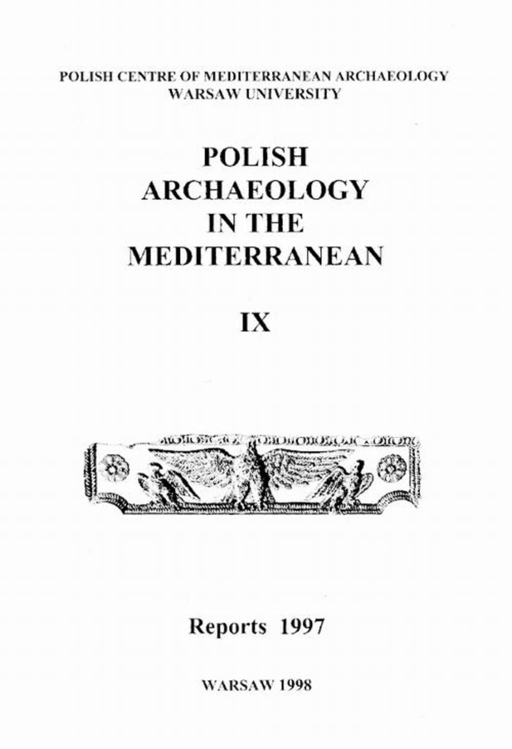 Polish Archaeology in the Mediterranean 9