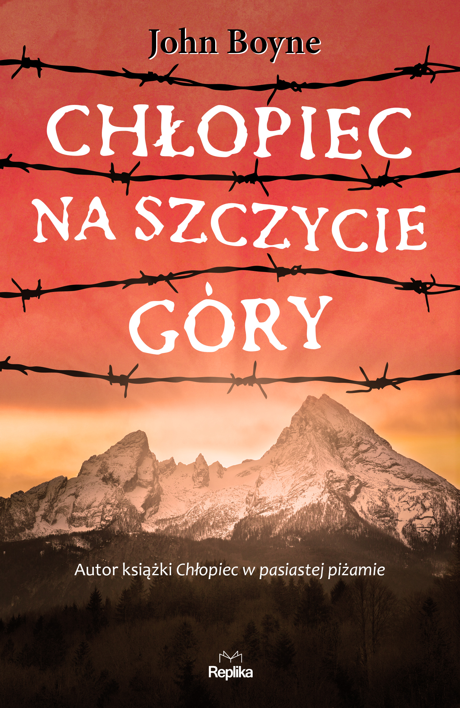 Chłopiec na szczycie góry