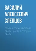 Теория государства и права. Часть 2. Теория права - Василий Алексеевич Слепцов