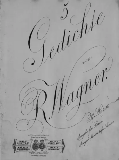 Обложка книги Funf Gedichte fur eine Frauenstimme, Рихард Вагнер