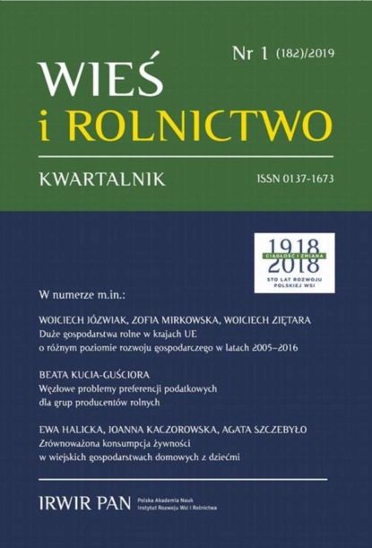 

Wieś i Rolnictwo nr 1(182)/2019