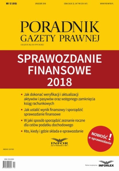 praca zbiorowa - Sprawozdanie finansowe 2018