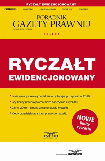 praca zbiorowa - Ryczałt ewidencjonowany Podatki 3/2019