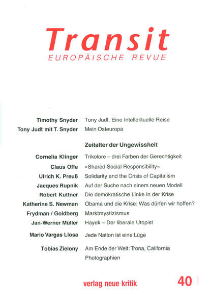 Timothy Snyder — Transit 40. Europ?ische Revue