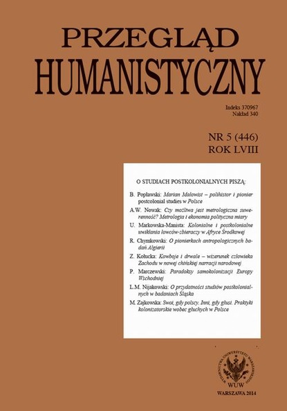 

Przegląd Humanistyczny 2014/5 (446)