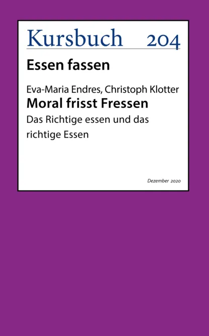 Обложка книги Moral frisst Fressen., Eva-Maria Endres