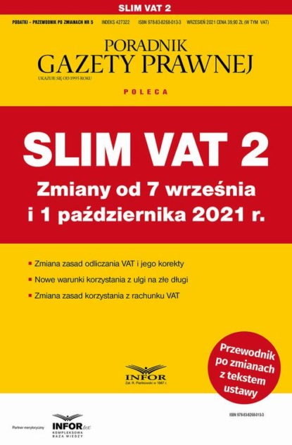 

Slim VAT 2 Zmiany od 7 września i 1 października 2021 r.