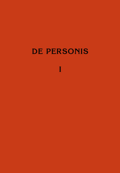 De Personis /  .   .  I